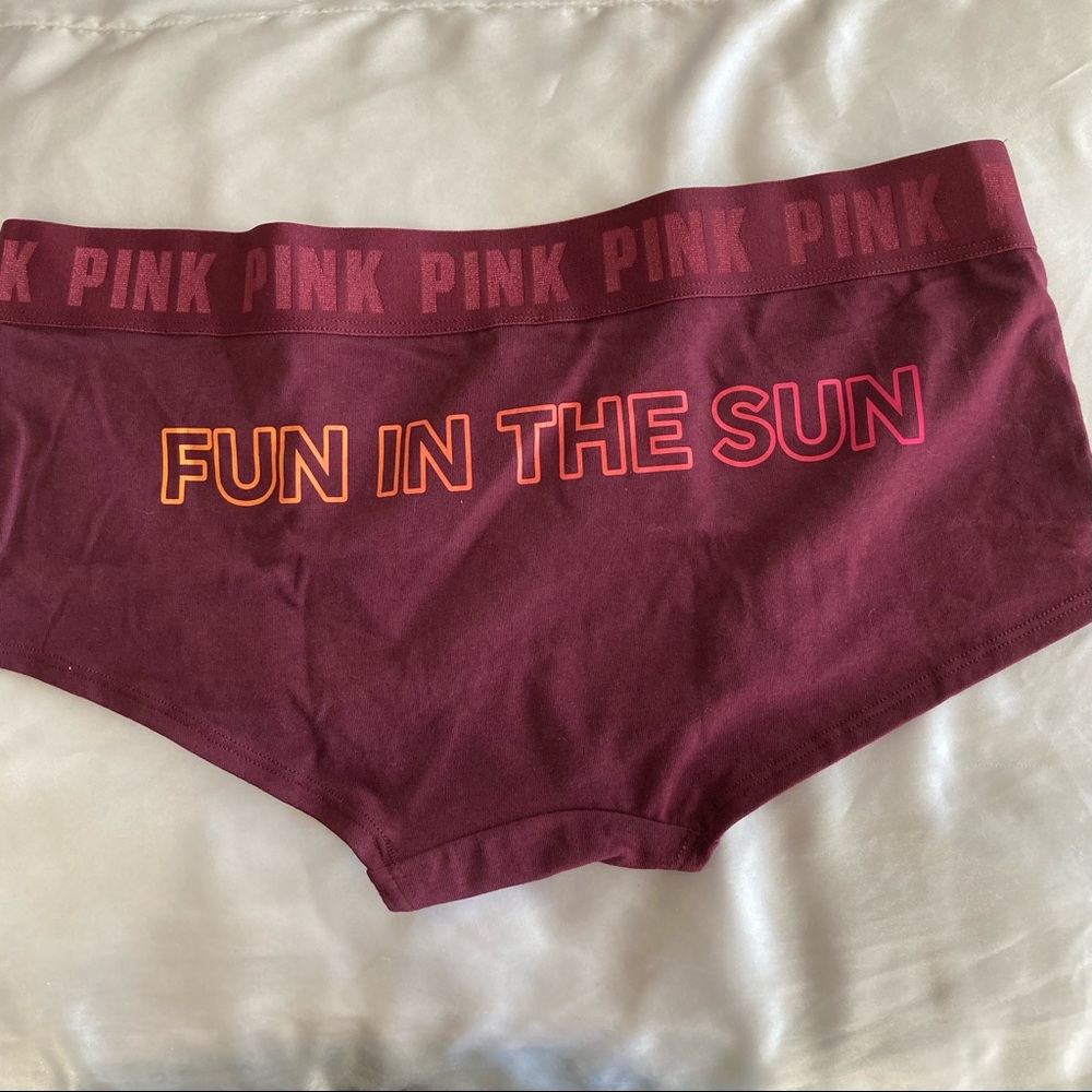 VS Pink “Fun In The Sun” Logo Boyshort NWT - Picture 6 of 10